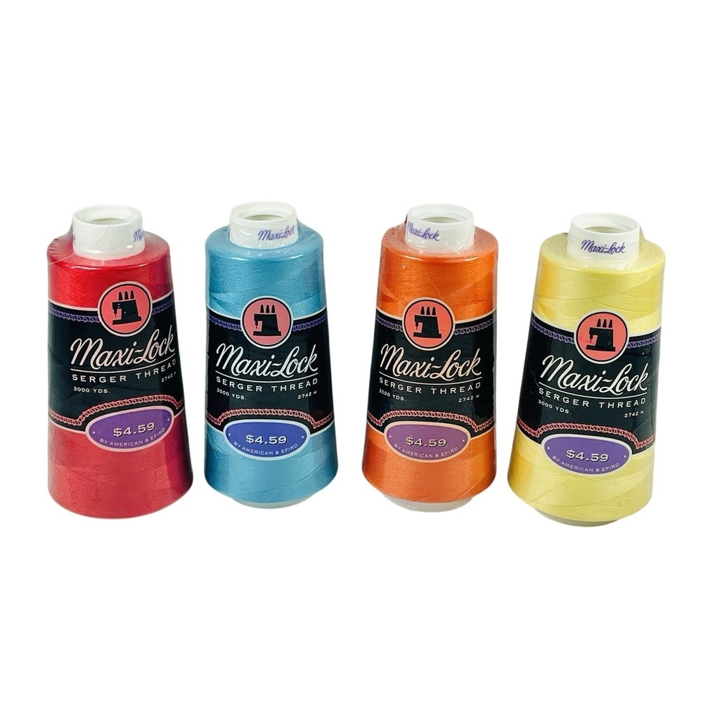 Lot Of 4 Maxi-Lock Serger Thread Polyester 3000 Yards NEW
